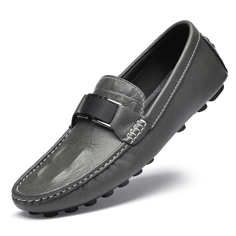 Slip On Loafers Men Luxury Brand Shoes Leather Casual Shoes Italian Designers Men's Moccasins Mocassin Homme Slip-ons Loafer 2