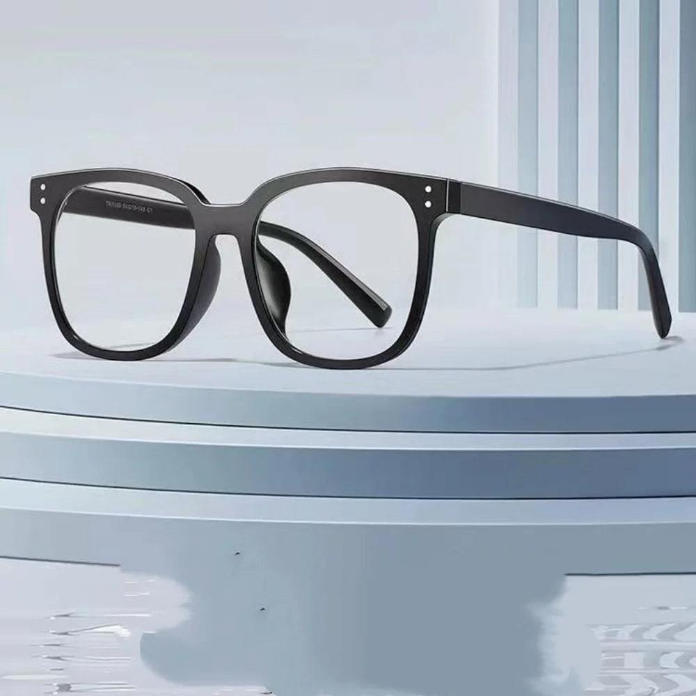 KLASSNUM Anti-Blaulicht-Dekorationsbrille für Damen, transparent, großer quadratischer Rahmen, Computer-Flachlicht-Modebrille 2026 – Detail 6