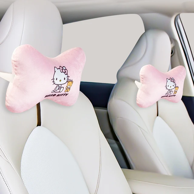 Kawaii Genuine Sanrio Car Headrest Pillow Hello Kitty Cartoon Car Neck  Pillow Four Seasons Universal Cute Accessories Gift - AliExpress