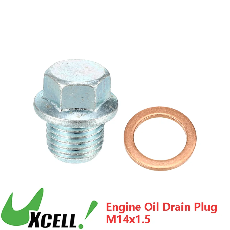 1 Set M14x1.5 Car Oil Drain Plug with Washer Auto Oil Drain Screw Bolts for Mitsubishi Lancer 2003-MD050316