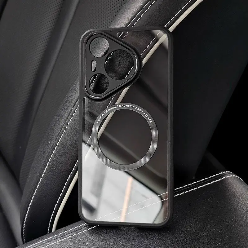 Luxury Armor Acrylic Transparent Magnetic Back Cover with Magsafe