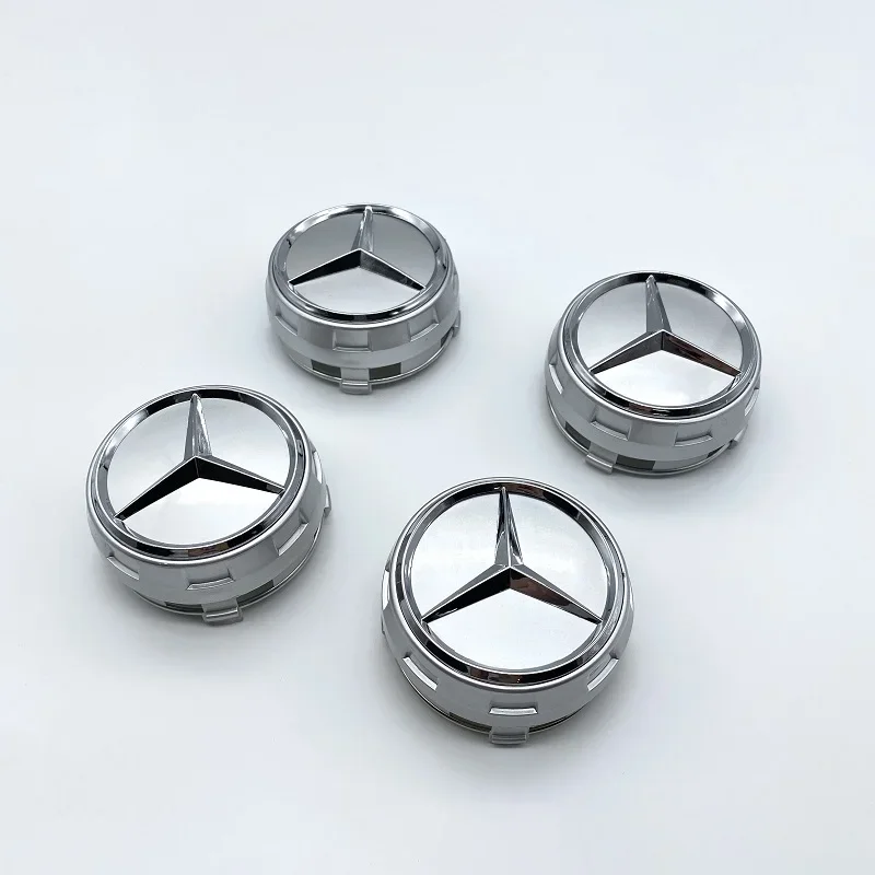 자동차 스타일링 휠 센터 캡 허브 커버 배지, 메르세데스 벤츠 AMG C63 C43 E53 E63, 4 개, 75mm, 신제품