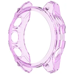 Soft Clear TPU Protective Watch Case Cover - Fenix 5S 5SPlus (PURPLE)
