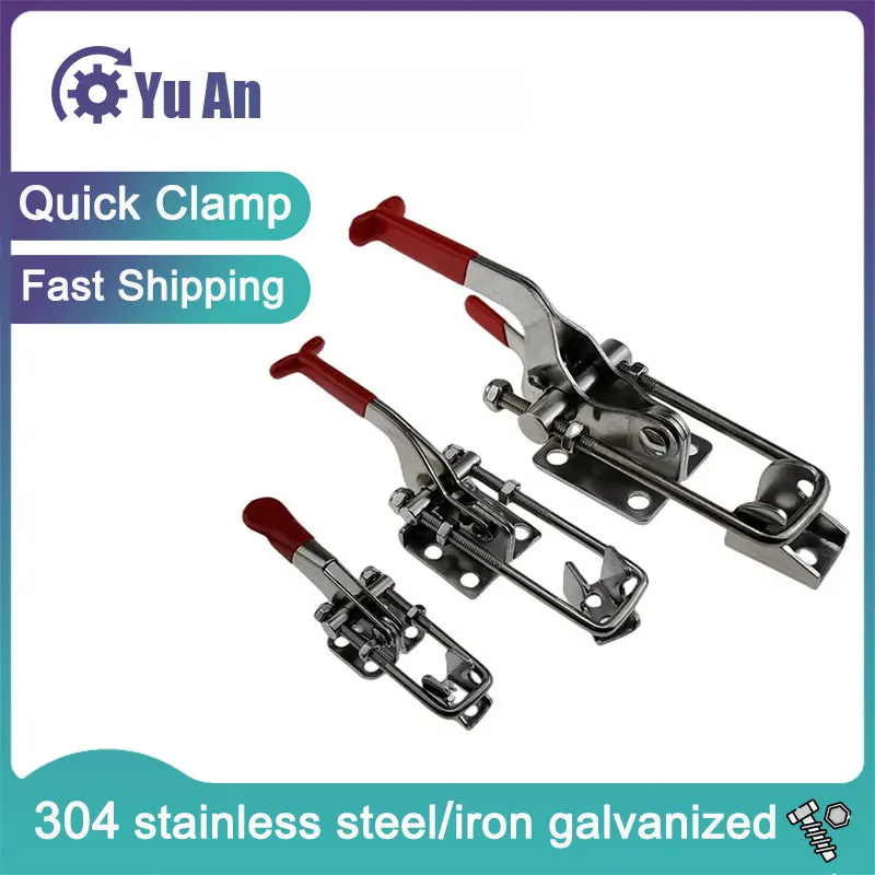 Self-locking 304 Stainless Steel Fixture Lock Buckle Box Buckle Clamp Tool for Quick Press Door Bolt buckle clamp