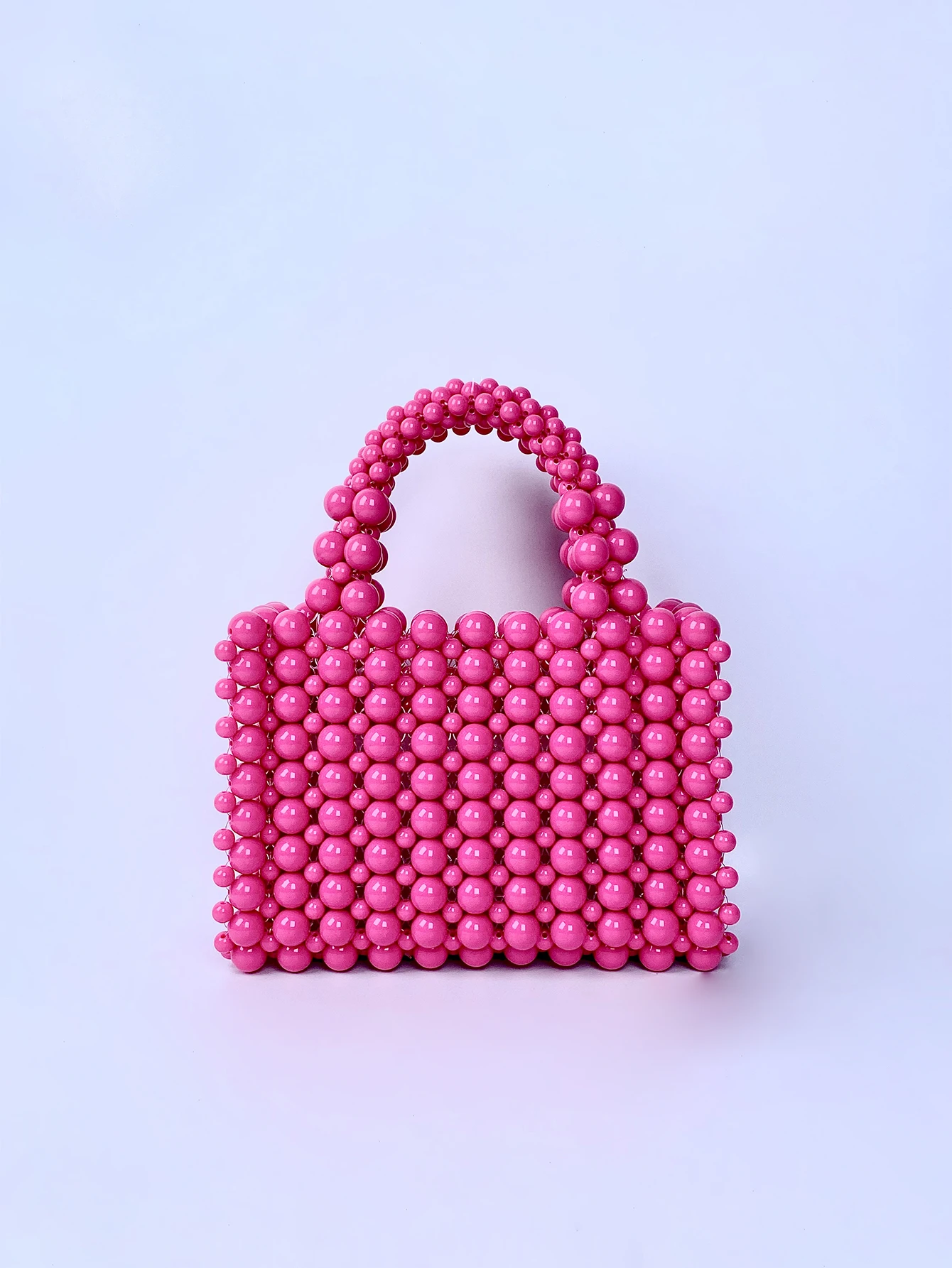 حقيبة لؤلؤ أكريليك للنساء ، نسيج مطرز يدويًا ، حقي...