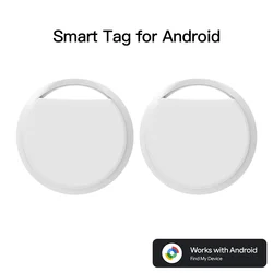 Bluetooth GPS Tracker for Key Finder and Pet Smart Tag - Compatible with Google Find Hub App (White-2pcs)