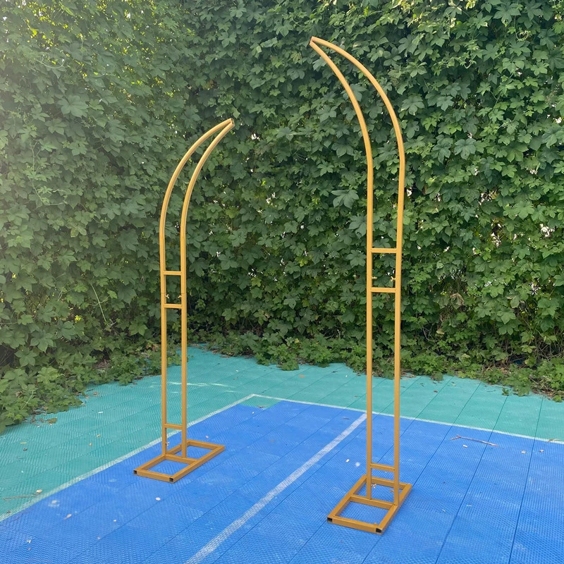 2PCS Wedding Arch Flower Stand Balloon Decoration Arch Party Background Metal Stand Outdoor Artificial Flower Door Shelf Frame