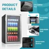 Beverage Refrigerator and Cooler, 126 Can Mini Fridge with Glass Door, Small Refrigerator with Adjustable Shelves 5