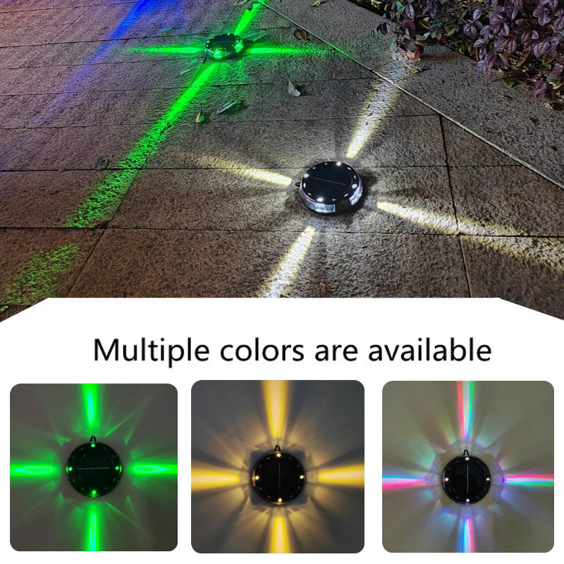 

6LED Solar Power Disk Light Super Bright Outdoor Garden Solar Underground Light IP65 Waterproof Lamp for Pathway Yard Lawn Decor