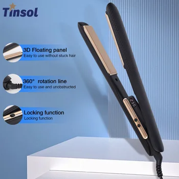 TINSOL Piastra per capelli professionale 2 in 1 Ferro arricciacapelli Display digitale Tagliacapelli per lisciare i capelli con controllo della temperatura a 6 velocità 1