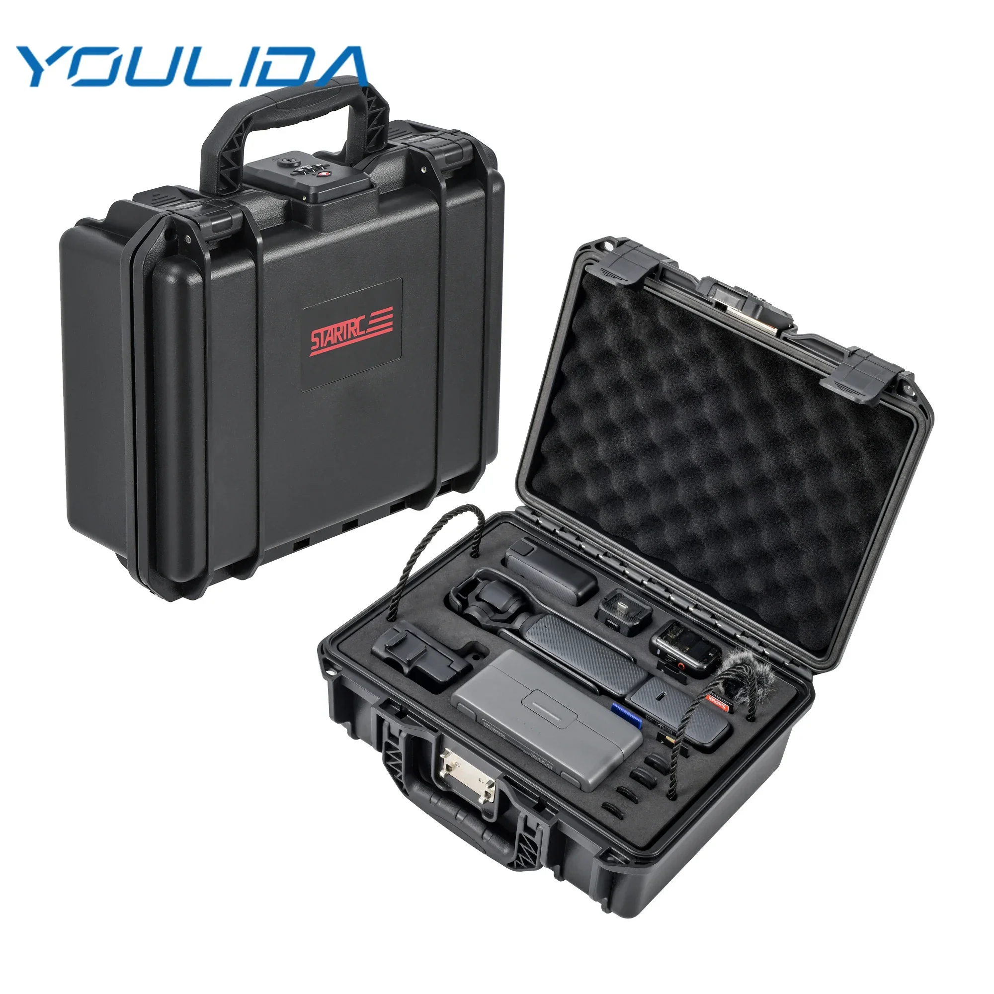 Carrying Case For DJI Osmo Pocket 3 Accessories 2 Layers Waterproof Box TSA Password Lock Hard Storage Case Portable Suitcase