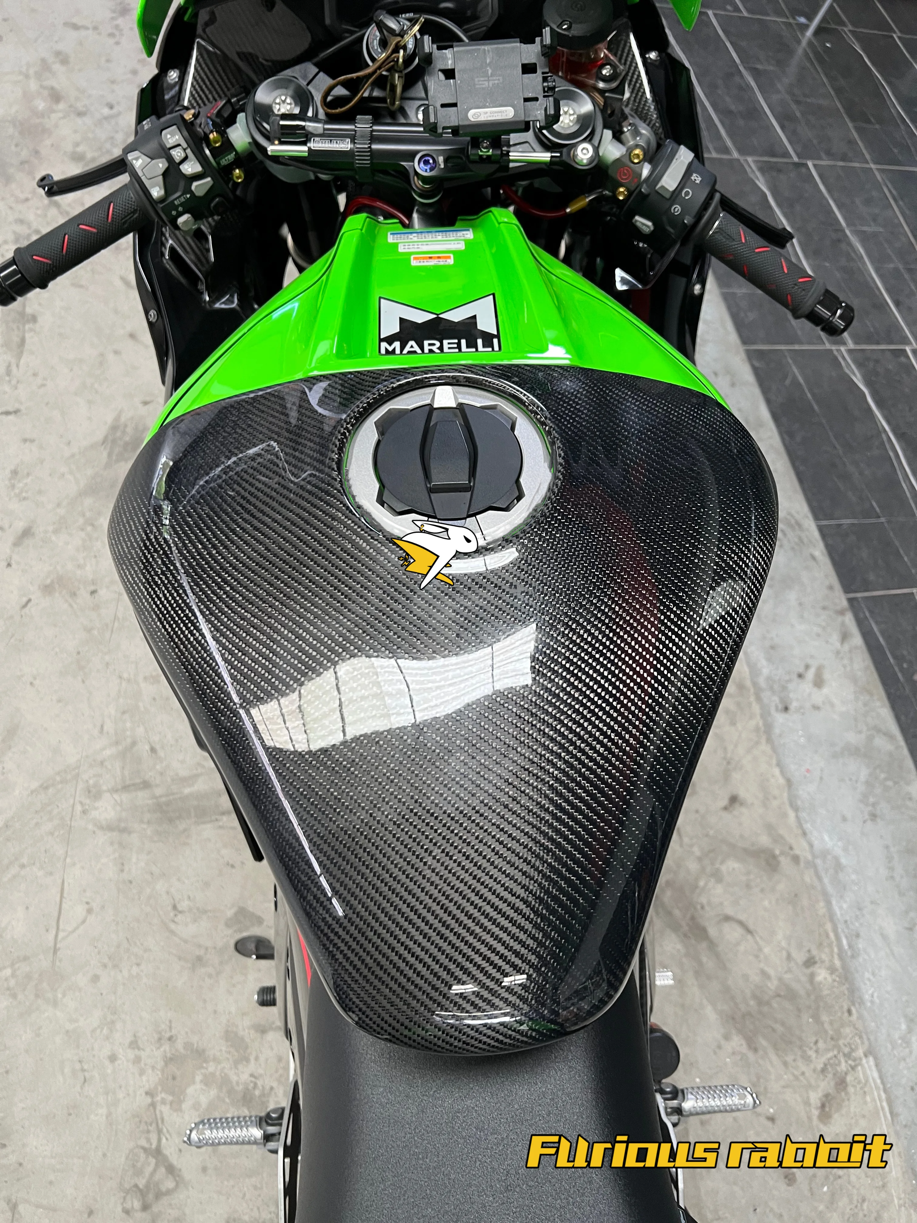 Carbon Tank Extender/Tank Shroud Cover/ Fit For KAWASAKI ZX10R