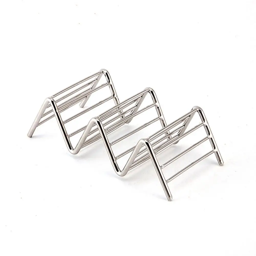 Wave Shape Stainless Steel Taco Holders Mexican Food Rack Pizza Tool Restaurant Food Show Kitchen Pie Tools Bakeware