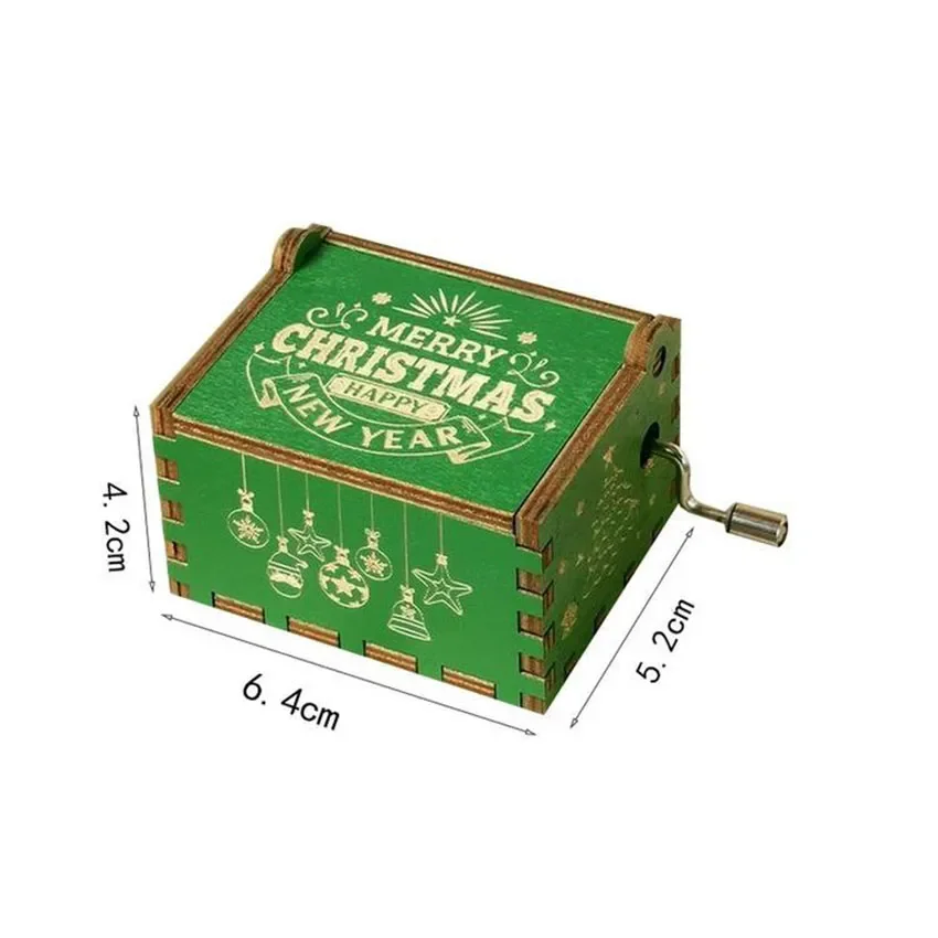 Music Box Carousel Music Box Hot Wooden Hand Crank Music Box Anime Theme Halloween Merry Christmas Decoration
