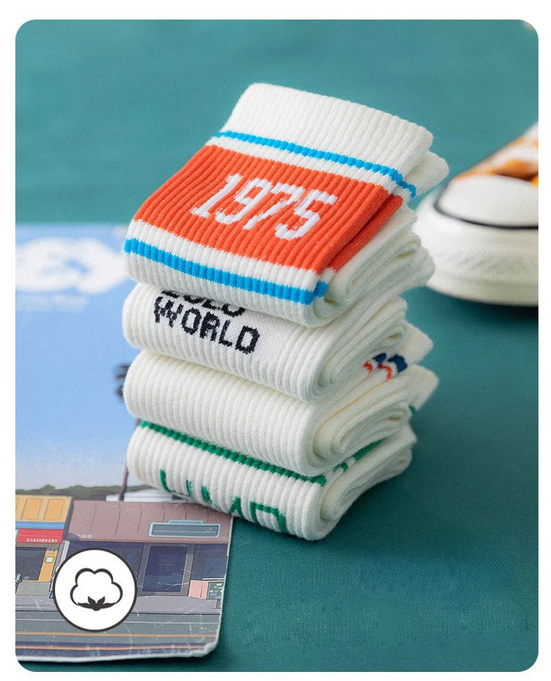 SP&CITY Sports College Style 1997 Mode Socken Frauen Straße Hip Hop Harajuku Baumwolle Socken Ins Weibliche Lustige Coole Socke Hipster – Detail 4