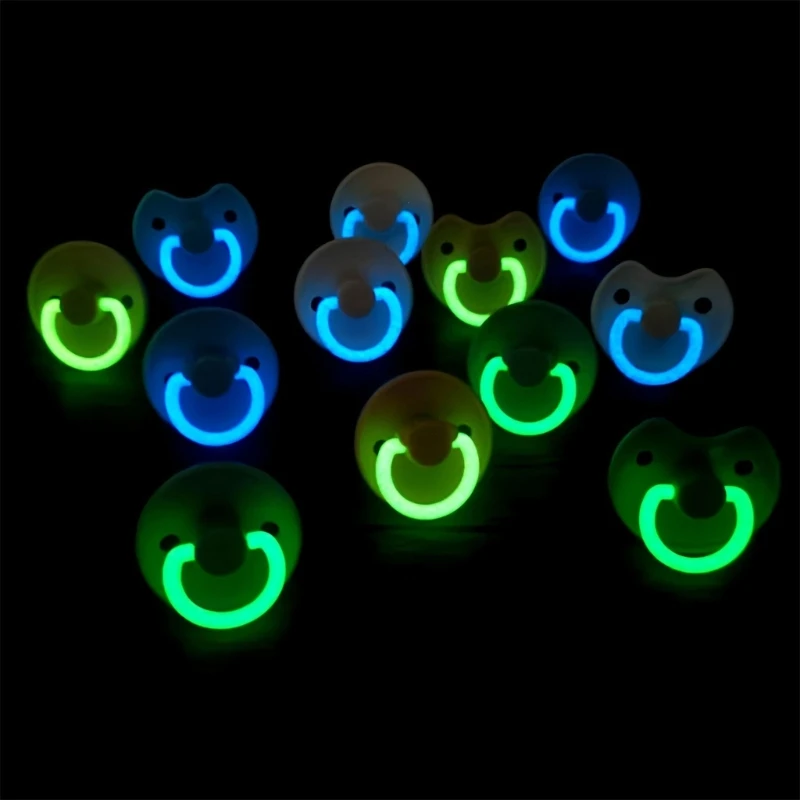 Portable Baby Pacifier BPA Free  Soother Silicone Luminous Pacifier Multi-pattern Design for Boys Girls Durable 6
