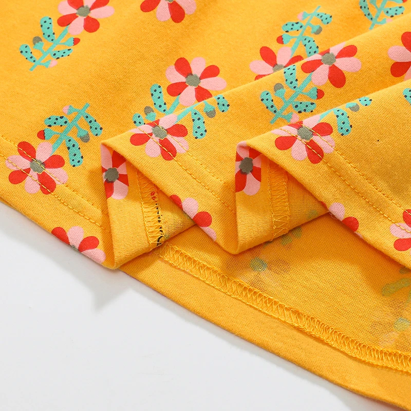 Children's Clothing Kids Clothes Baby Girls 2025 Summer Princess Cotton Flowers Puff Sleeve Birthday Holiday Dress