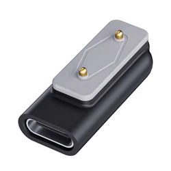 Portable USB Type-C Elbow Charging Adapter for Smart Fitness Bands and Watches (Black)