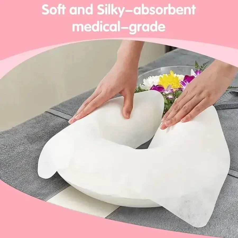 Disposable Lying Pillow Case 100/200 Pcs Disposable Towels Face Cradle Covers Spa Bed Massage Table Towels Beauty Supplies - Image 5
