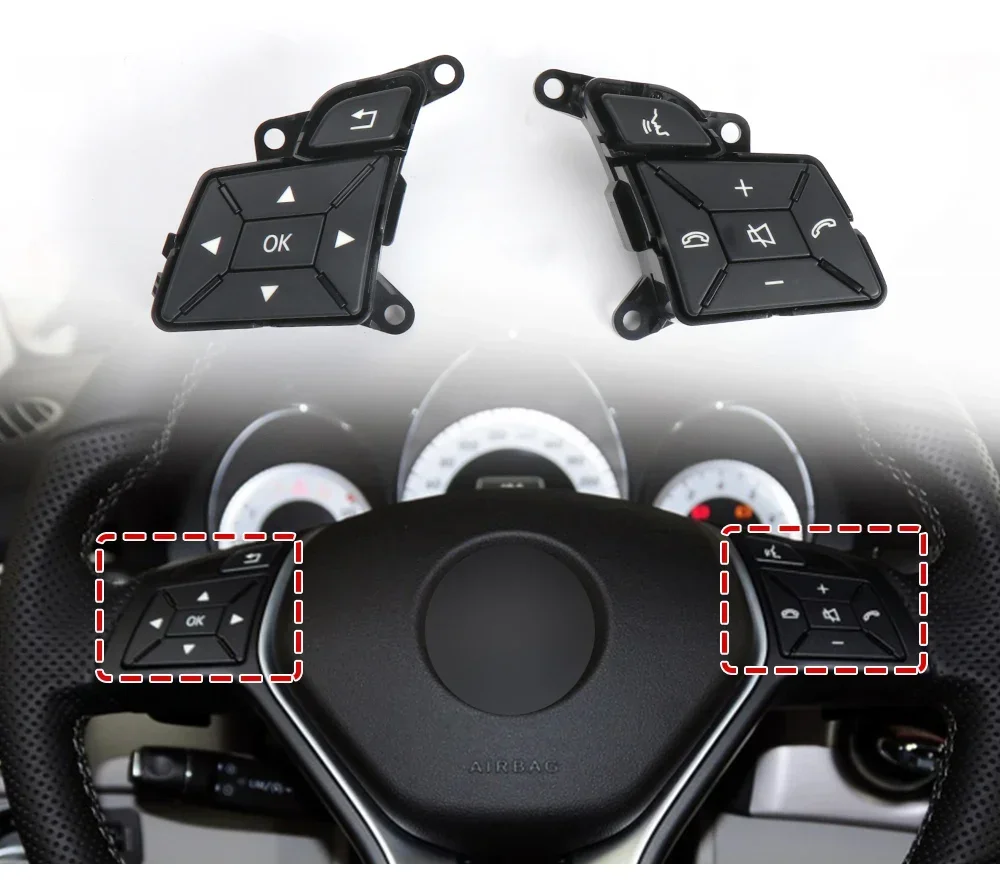 Auto Lenkrad Schalter Tasten für Mercedes Benz C Glk E Cla Gla B Cls Slk Slc C204 Glk204 W207 W212 W246 W156 W218 W172 – Detail 1