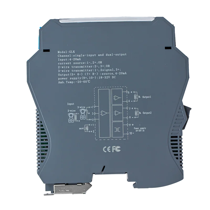 

Signal Isolator 4-20mA to 0-10V Analog Signal Converter 0 10v to 4 20ma 1 In 1 Out DC24V Galvanic Signal Isolator Converter