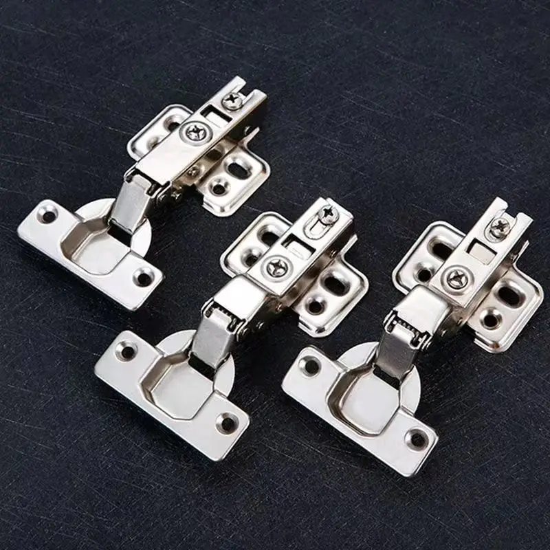Stainless Steel Hinge Furniture Hardware Soft Close Damper Buffer Hinges 4pcs for Cabinets and Cupboard Furniture Fittings stainless steel hinges,door hinges