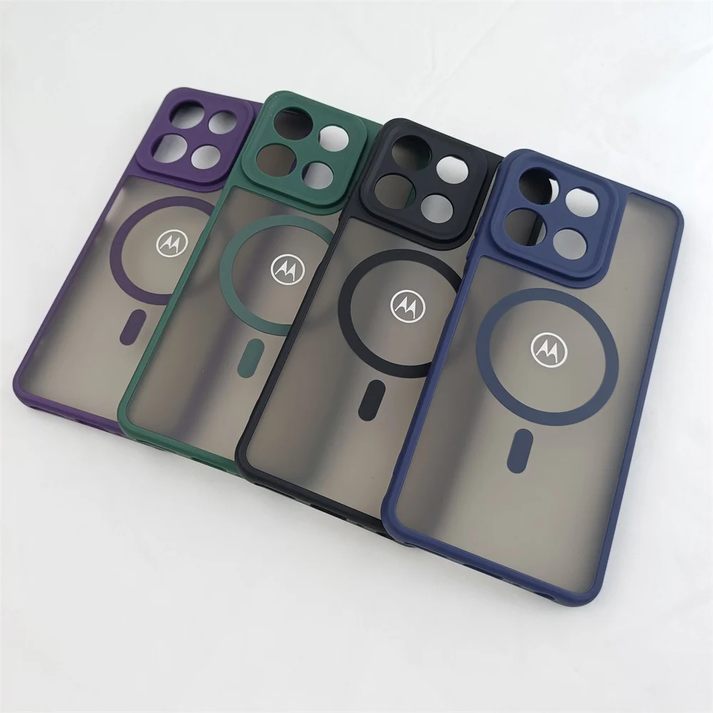 Magnetic Charging Matte Clear Shockproof Case with Frosted Shell