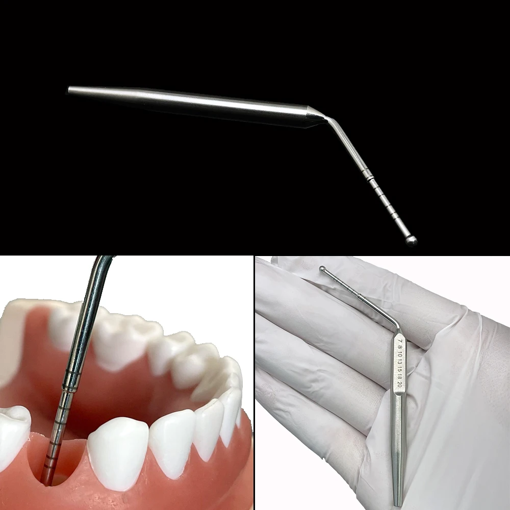 DentalImplantDepthGaugeStainlessSteelGingivalMeasuringRuler