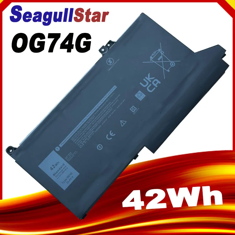Batterie Pour Ordinateur Portable Dell Latitude 5300/5310/7300/7400 - 11.4V 42Wh - Référence 0G74G, OG74G, 02PFPW