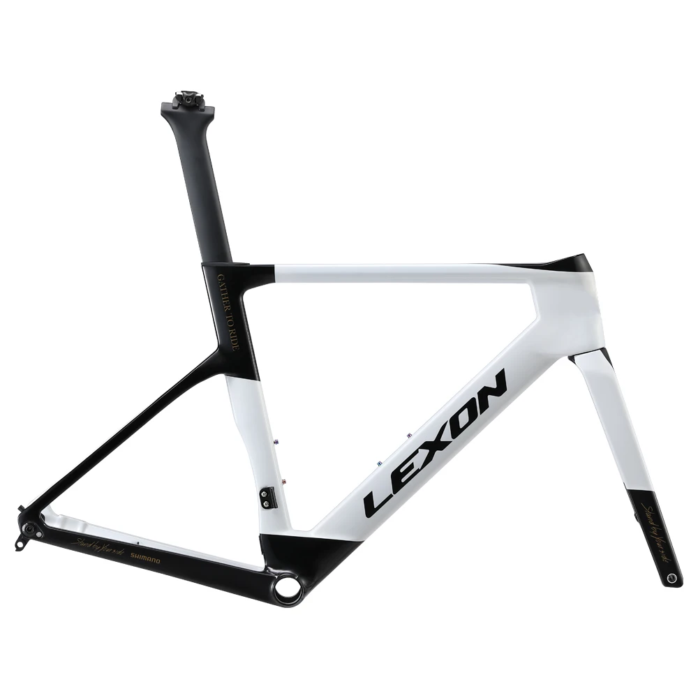 Lexonカーボンロードバイクフレームディスクブレーキ自転車フレーム
