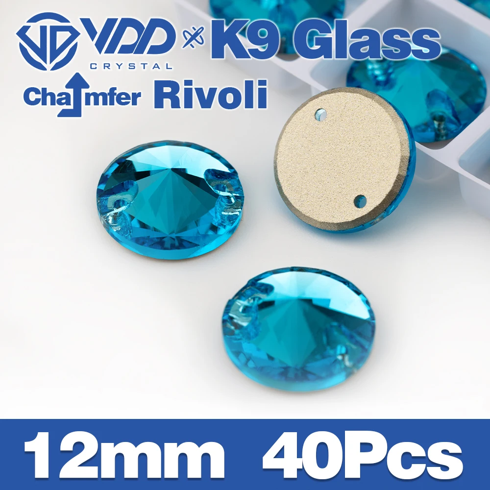 VDD S116 Aqua Blue Chamfer Top Qualität K9 Glas Nähen auf Strass Kristall Nähen Flatback Steine für Kleidung Hochzeitskleid – Detail 32