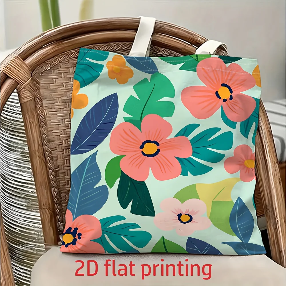 Tropical Floral Reusable Tote Bag