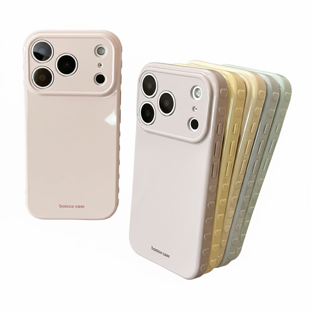 Pastel Macaron Glossy Soft Shockproof Phone Case - Minimalist Protective Back Shell