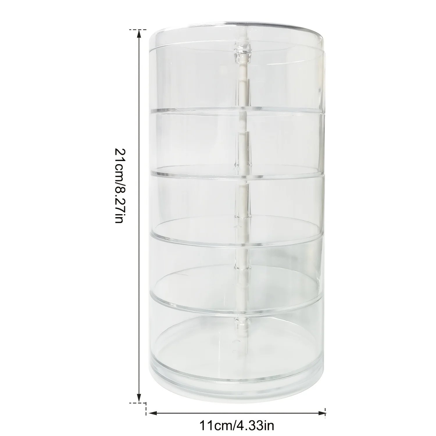 Five layer crystal belt storage box for storage and display, featuring a cylindrical stackable design 6