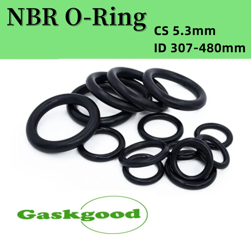 

1PCS/Lot Nitrile Rubber Black NBR CS 5.3mm OD 307-480mm O Ring Gasket Oil Resistant Waterproof NBR Sealing Ring Repair