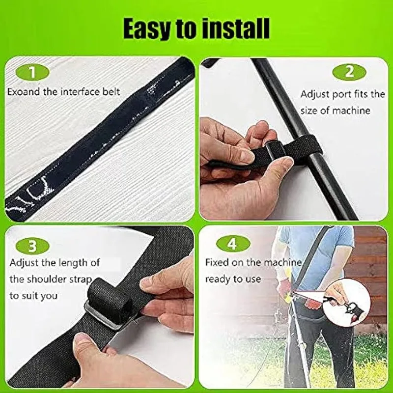 Shoulder Strap for Lawn Mower, Adjustable Backstrap, Leaf Blower Fixed Strap, Garden Tools Attachment, Simple Side Back