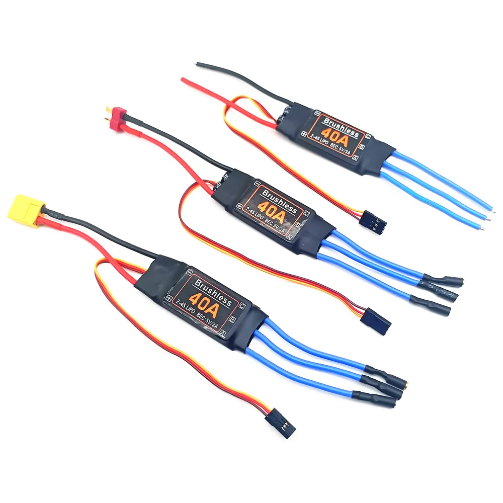 30A 40A Brushless ESC 2-4S Electronic Speed Controller 5V 3A UBEC 3.5MM ...