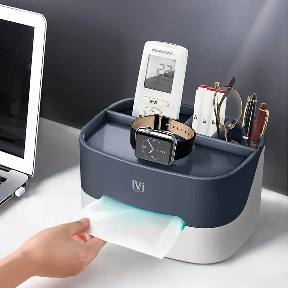 

Multifunction Interior Table Napkin Holder,Remote Control Storage Box,Organizer for Pens,Toilet Paper Holder,Acrylic Tissue Case