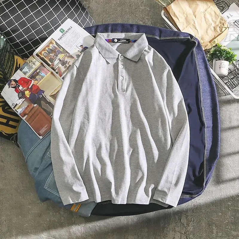 thumbnail image 1 of Polos ajustados y ajustados, sudaderas coreanas de lujo, ropa estética de diseñador para hombre, camisetas de algodón regular, talla S y XL para hombre, 1 of 4
