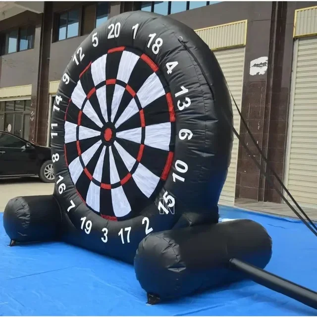 2024 Inflatable Soccer Dartboard Shooting Target Nine Grid With Paste Soccer Point Shooting Goal Building Interactive Game Props 3