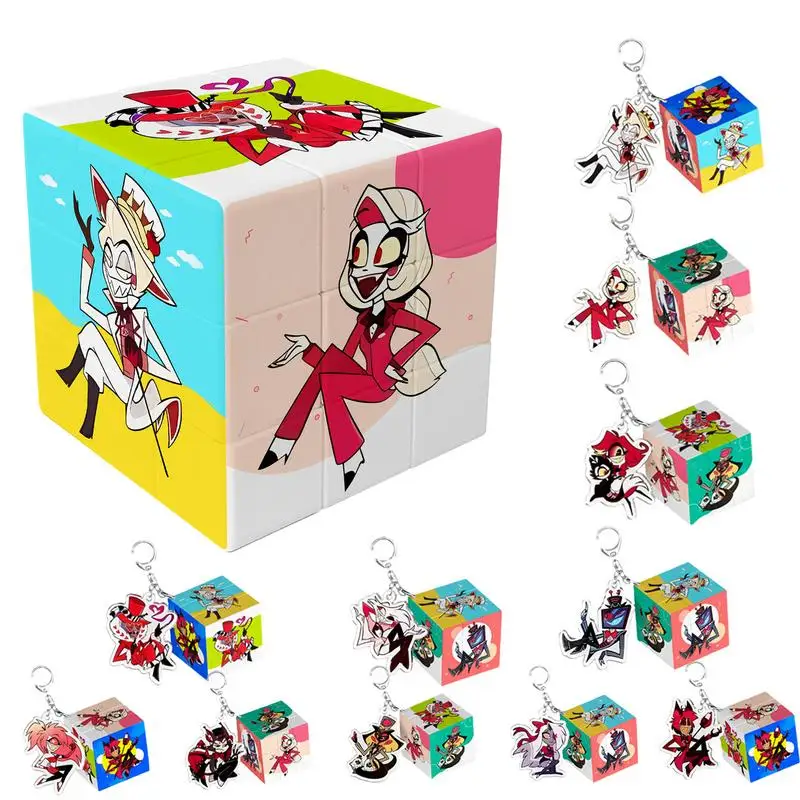 

Classic Cube Problem-Solving Brain Teaser Color-Matching Puzzle Cube Pendant Matching Cube kids Fun Fidget Blocks Board Games