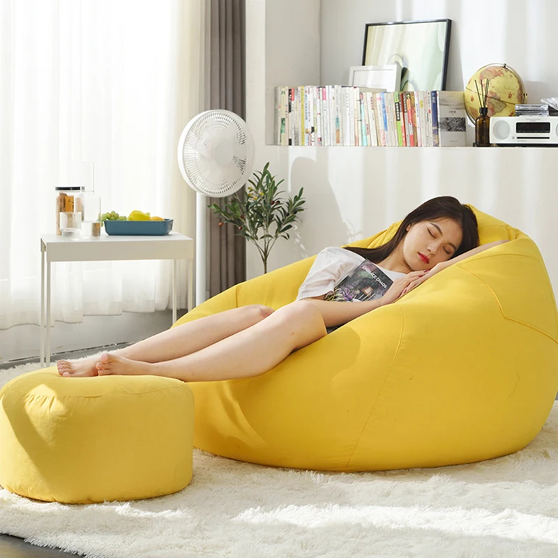 

Living Room Lazy Sofa Bean Bags Bedroom Puffy Accent Recliner Sofa Floor Bed Puffs Lounge Single Sofa Cama Beds Furniture