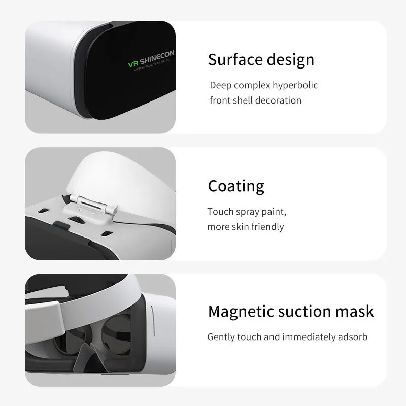 G19 Reality 3D VR Shinecon Google Cardboard Headset Virtual Glasses For Ios Android Smartphone_voghion.com