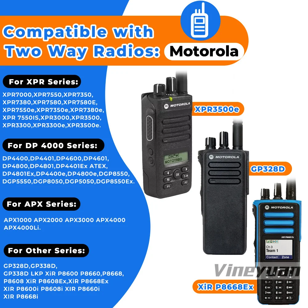 PMNN4493AR 4800mAh LI-ION Battery  Type-C USB for Motorola XPR3300 DP4400 XPR7350 XPR7550 APX1000 GP328D DP4601 DGP8550Ex Radios 6