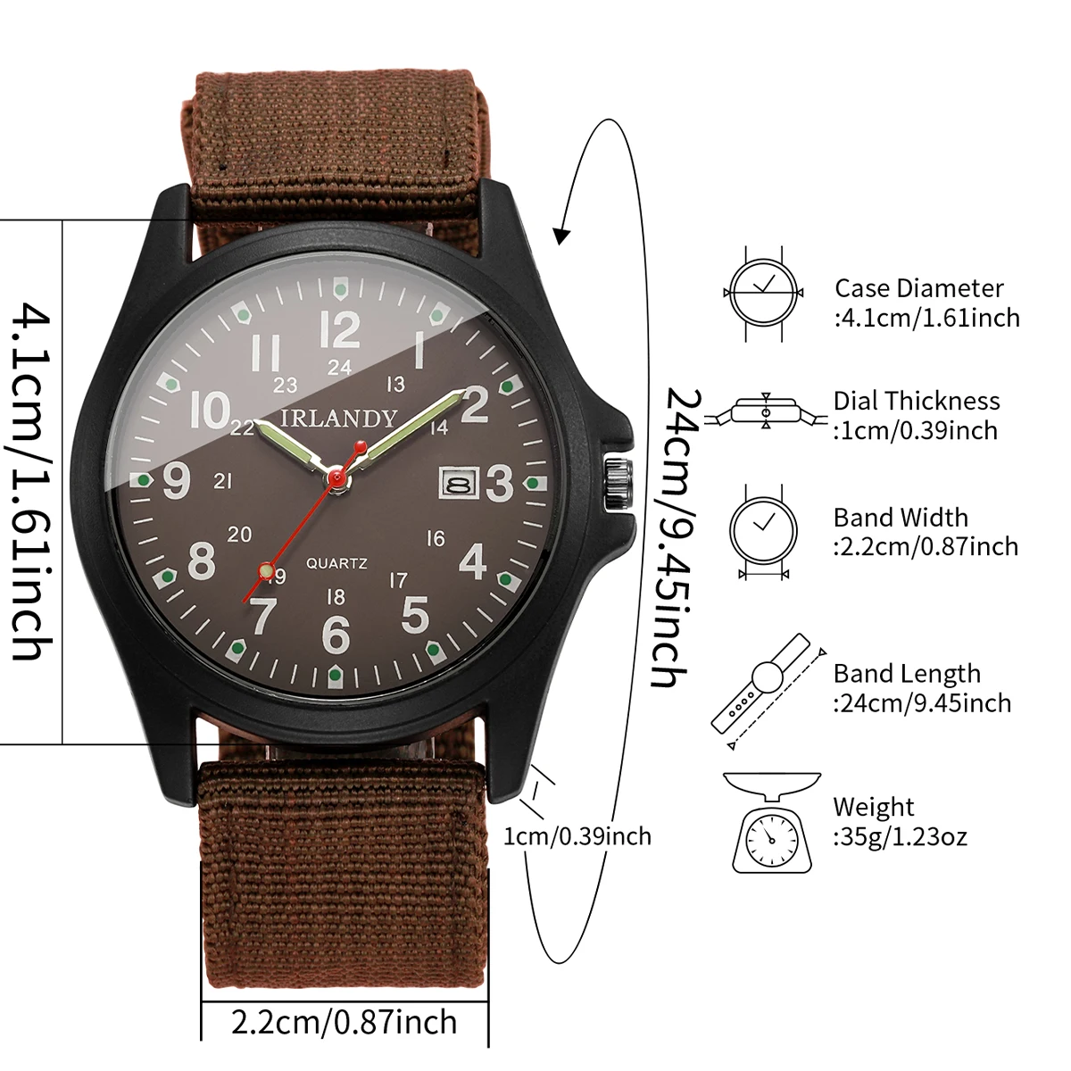 4pcs Men's Casual Watch Nylon Strap Sports Party Elegant Trendy Calendar Quartz Watch Set (Box Not Included)