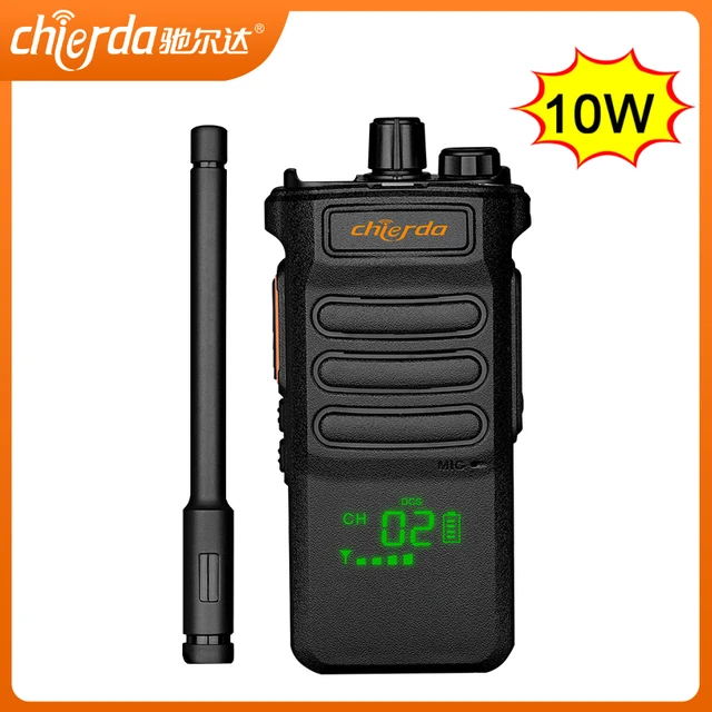 Chierda 10W 10km Longue Portée UHF VHF Talkie-walkie Bi-bande