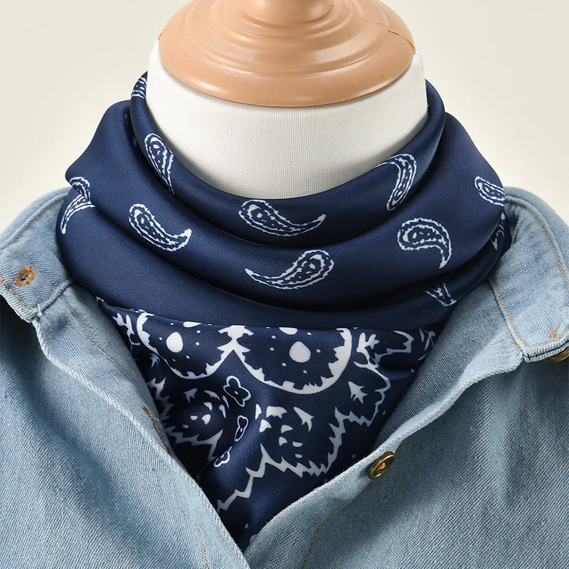 68*68cm Fashion Hip Hop Bandana Square Scarf Cowboy Cashew Black Paisley Headband Print For Women/Men/Boys/Girls 4