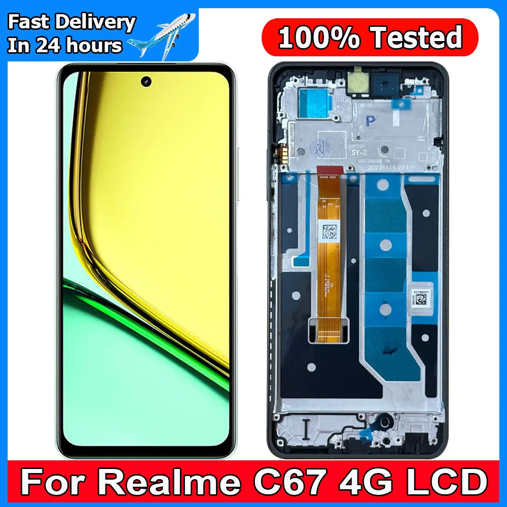 

6.72'' For Realme C67 4G LCD Display Touch Screen Digitizer Assembly Screen Replacement For Realme C67 4G LCD With Frame RMX3890