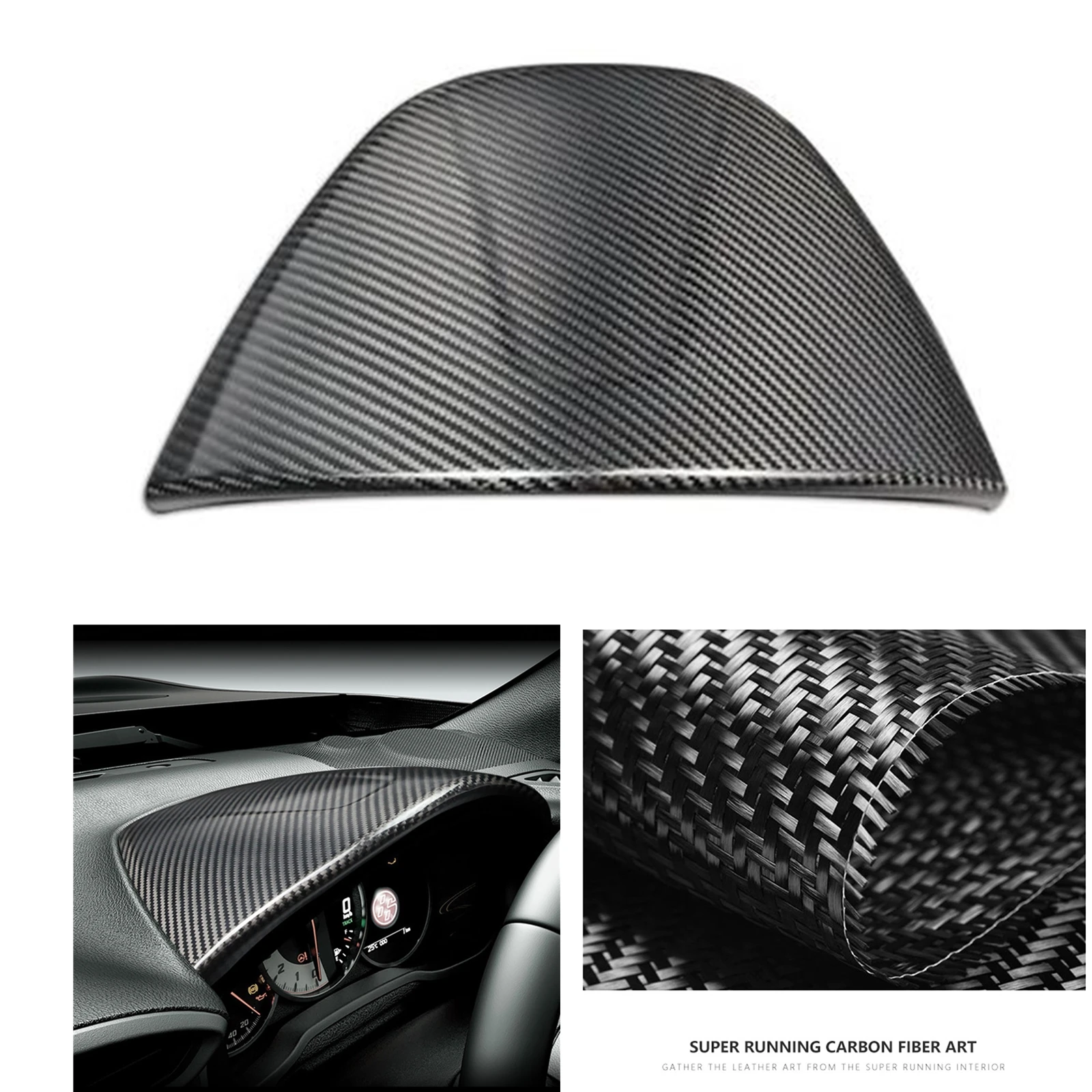 Carbon Fiber Front Dashboard Gauge Pod Dash Board Upper Cover Meter Cap For Toyota 86 SCION FRS
