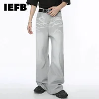 IEFB Straight Male Jeans Vintage Men's Denim Pants Tie-dyed Design Wide Leg Trousers 2024 Spring New Stylish Men Clothing 9C4276 1
